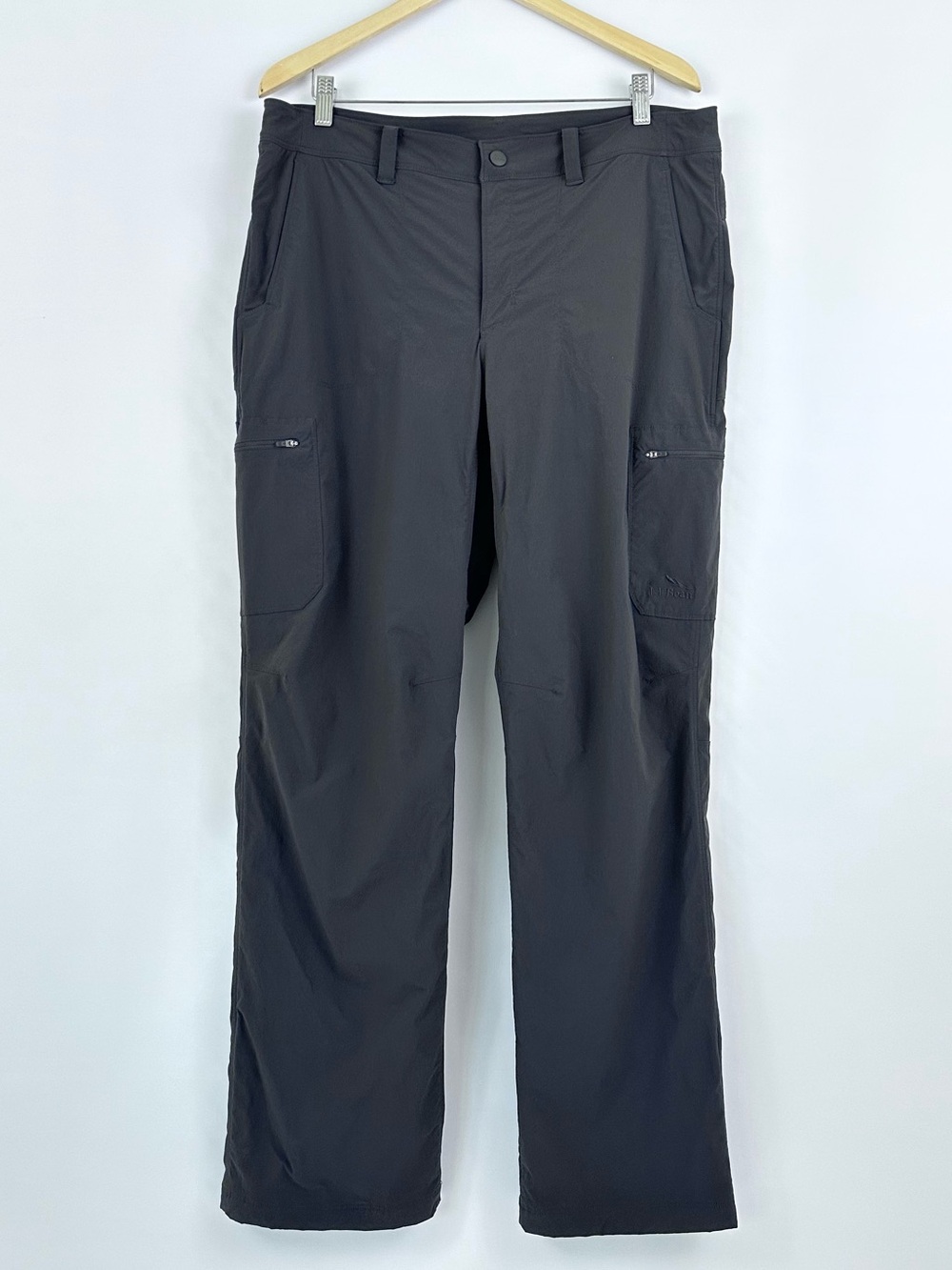 L.L.Bean Cresta Hiking Cargo Pants 35x32 Water Resistant Fleece Lined Stretch